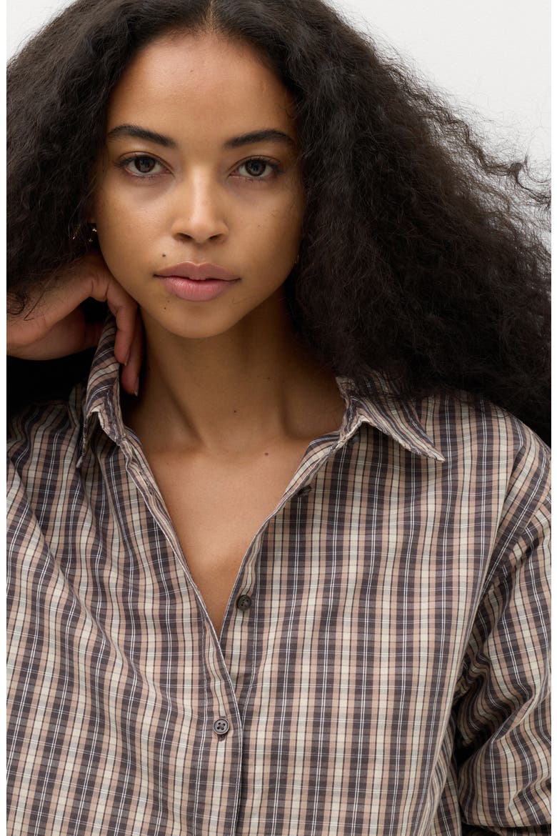 Check Shirt, Alternate, color, BROWN MIX