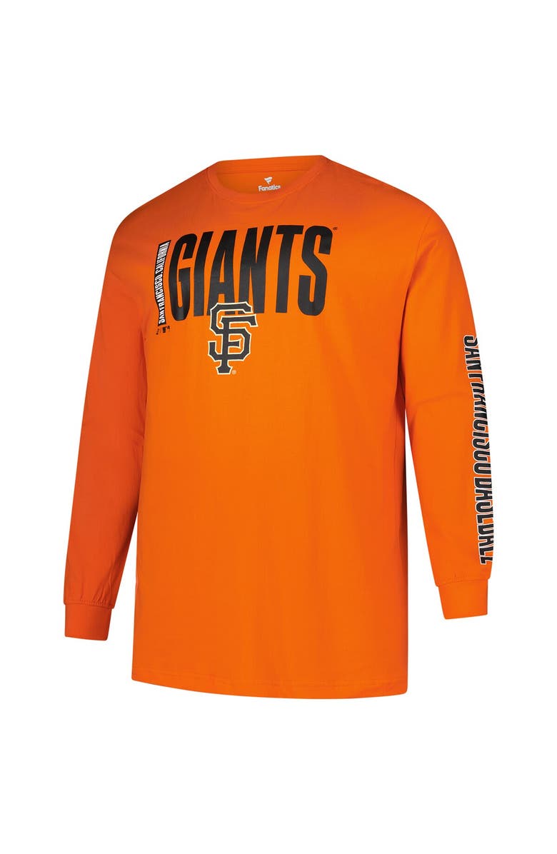 PROFILE Men's Profile Orange San Francisco Giants Big & Tall Two-Hit Long Sleeve T-Shirt, Alternate, color, Orange