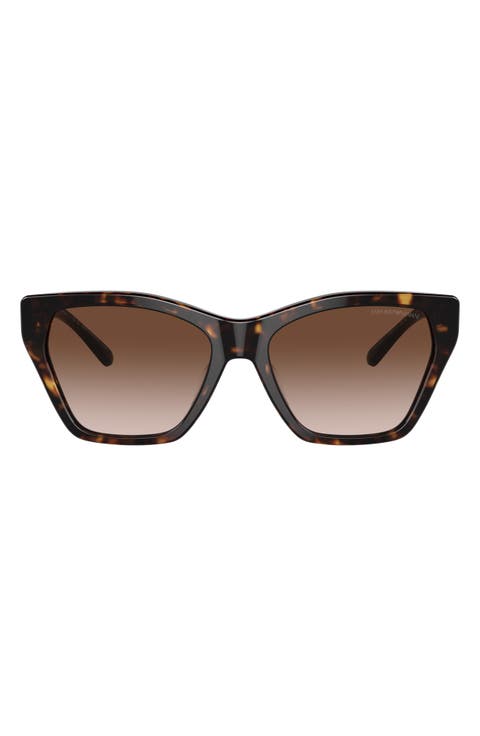 55mm Gradient Cat Eye Sunglasses