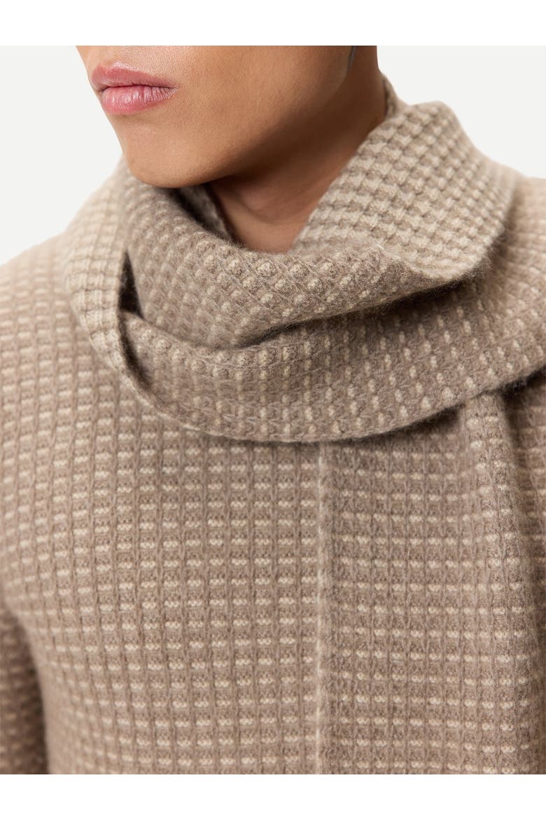 Cashmere Waffle Knit Scarf, Alternate, color, taupe