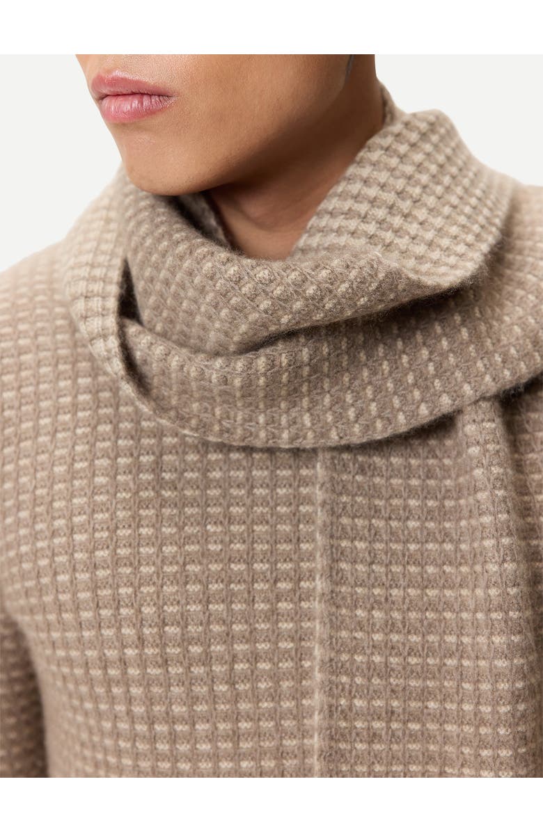 Gobi Cashmere Cashmere Waffle Knit Scarf, Alternate, color, Taupe
