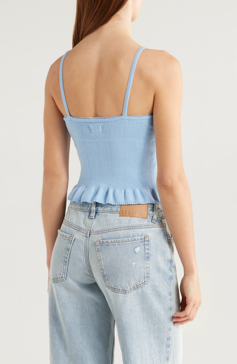 PacSun Jennie Ruffle Sweater Tank, Alternate, color, Celestial Blue