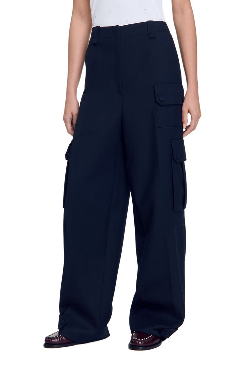 SANDRO Cargo trousers, Main, color, 