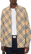 Burberry Relaxed Fit Check Cotton Flannel Shirt
