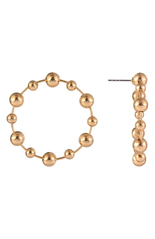 Laundry By Shelli Segal Ball Chain Frontal Hoop Earrings In Gold
