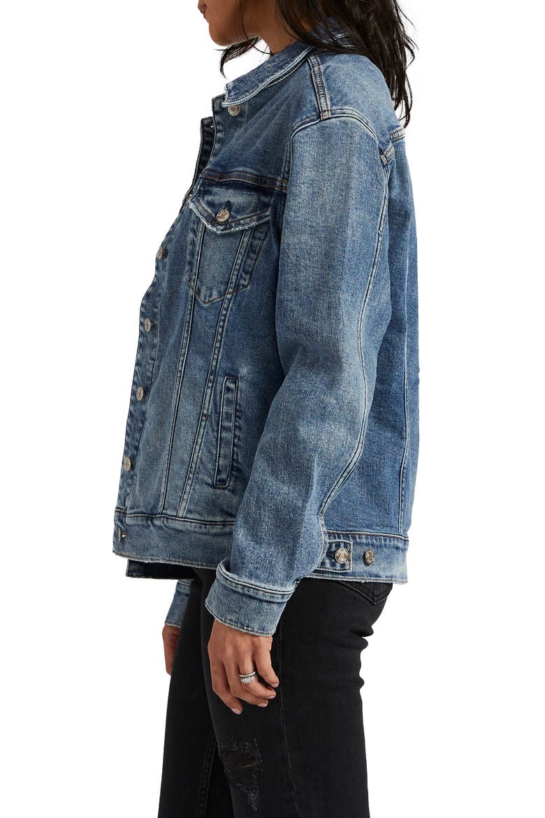 Denim Trucker Jacket, Alternate, color, INDIGO