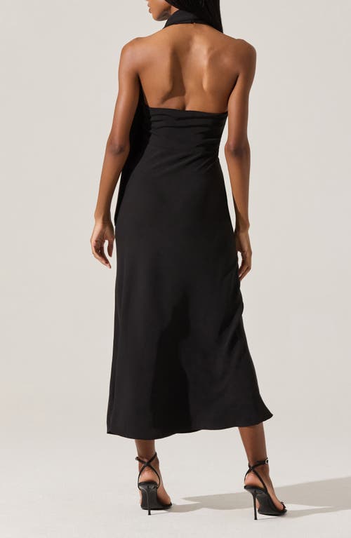 Astr The Label Hilaire Halter Neck Dress In Black