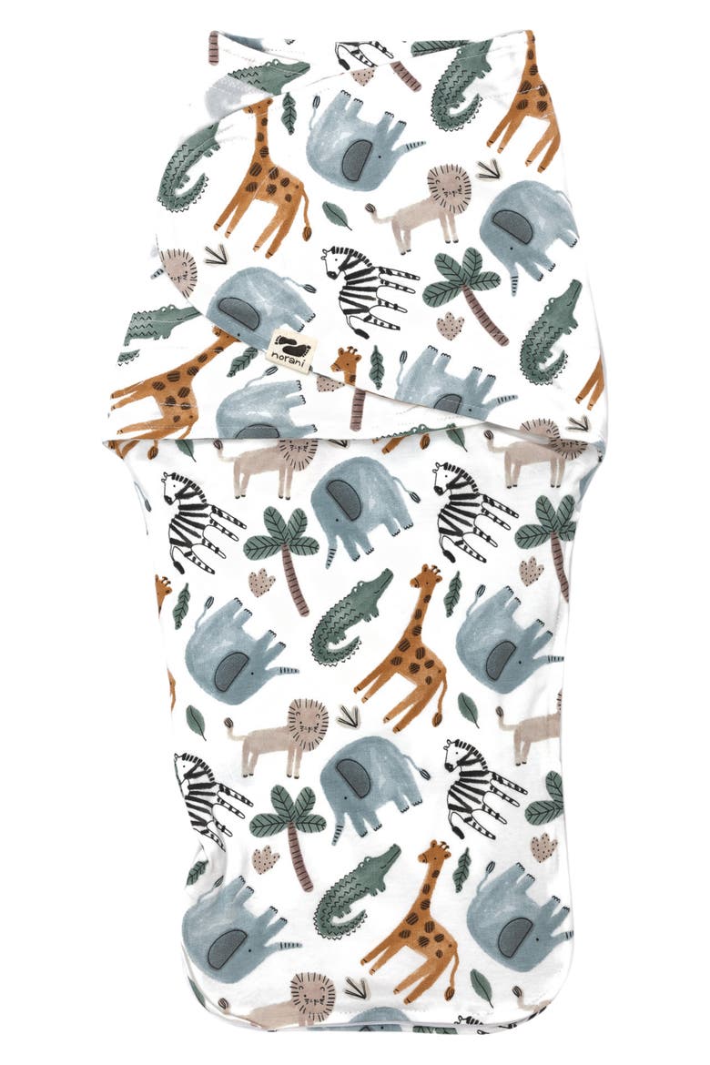Organic Snugababe Swaddle Sleep Pod with Arm Inserts, Main, color, GREEN/ BROWN