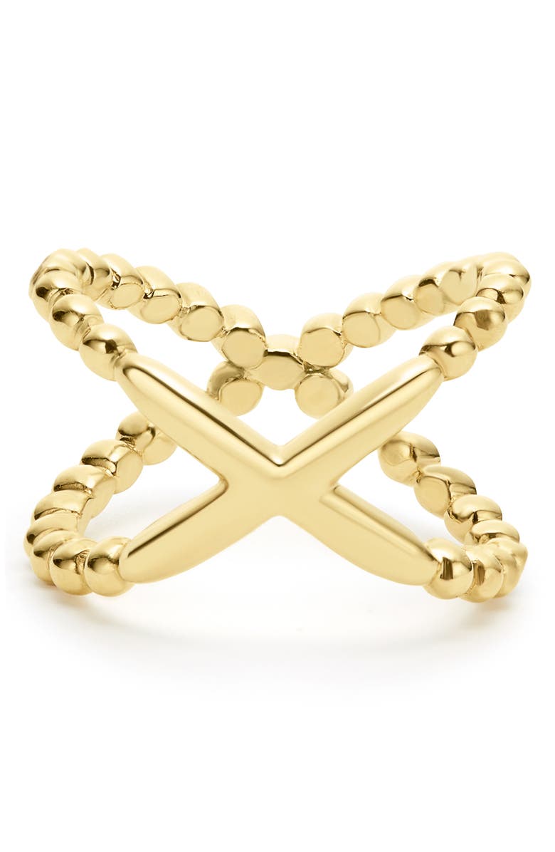 LAGOS Caviar Crisscross Ring, Alternate, color, Gold