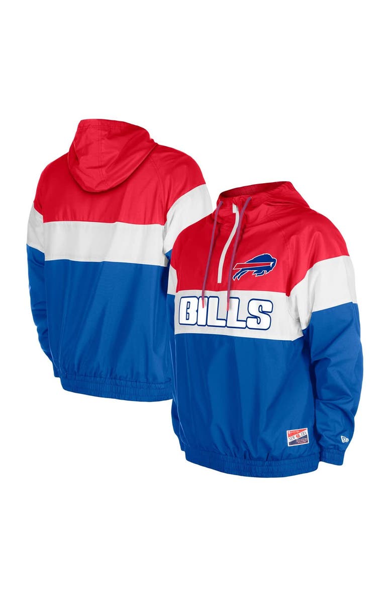 New Era Men's New Era Royal Buffalo Bills 3rd Down Raglan Quarter-Zip Windbreaker Jacket, Main, color, 