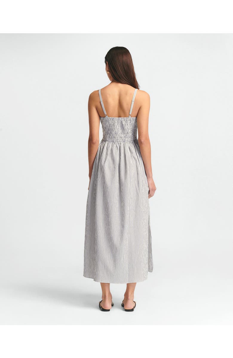 ST MRLO Lanah Midi Dress, Alternate, color, Navy Stripe