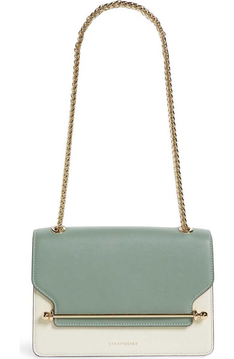 Strathberry East/West Tricolor Calfskin Leather Crossbody Bag, Main, color,