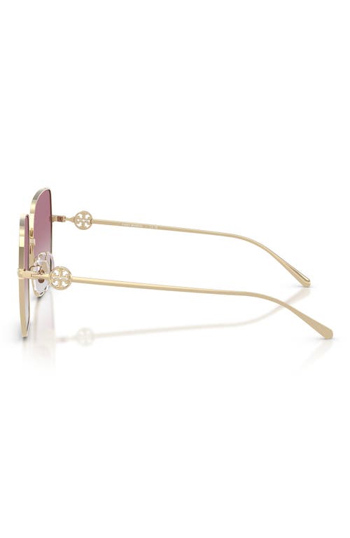 Tory Burch 58mm Gradient Square Sunglasses In Gold