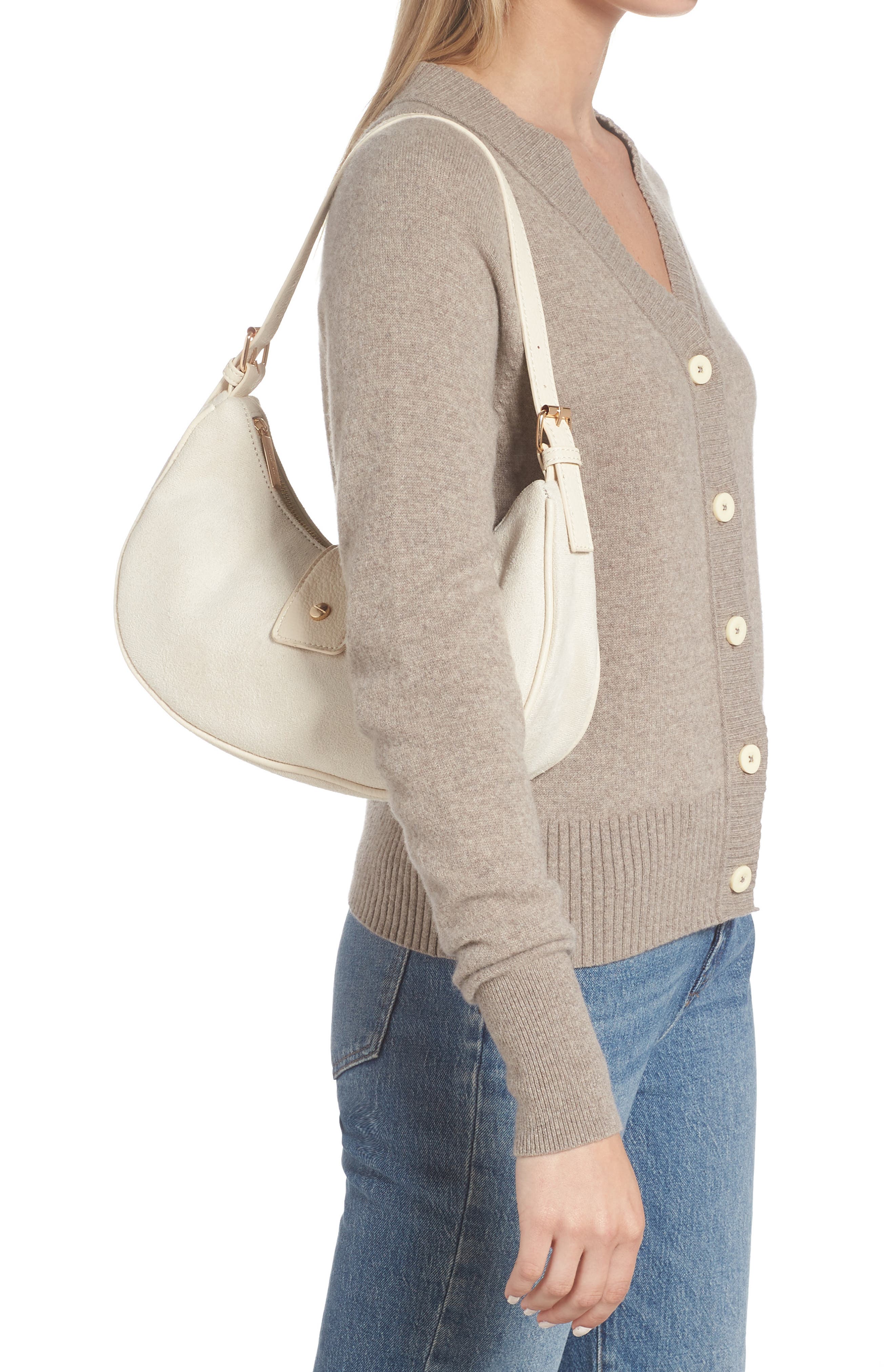 Mali + Lili Shay Mom & Me Vegan Leather Two-Piece Handbag Set, Alternate, color, White