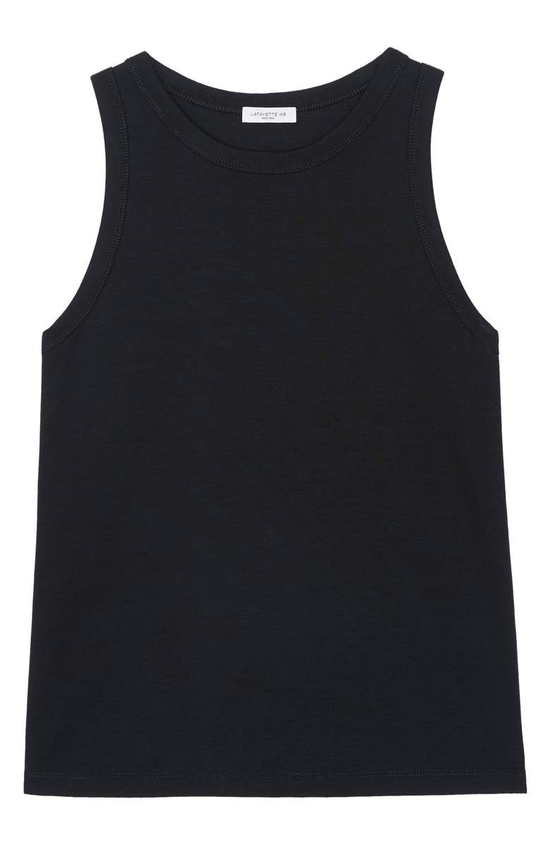 Lafayette 148 New York Racerback Tank, Alternate, color, Black
