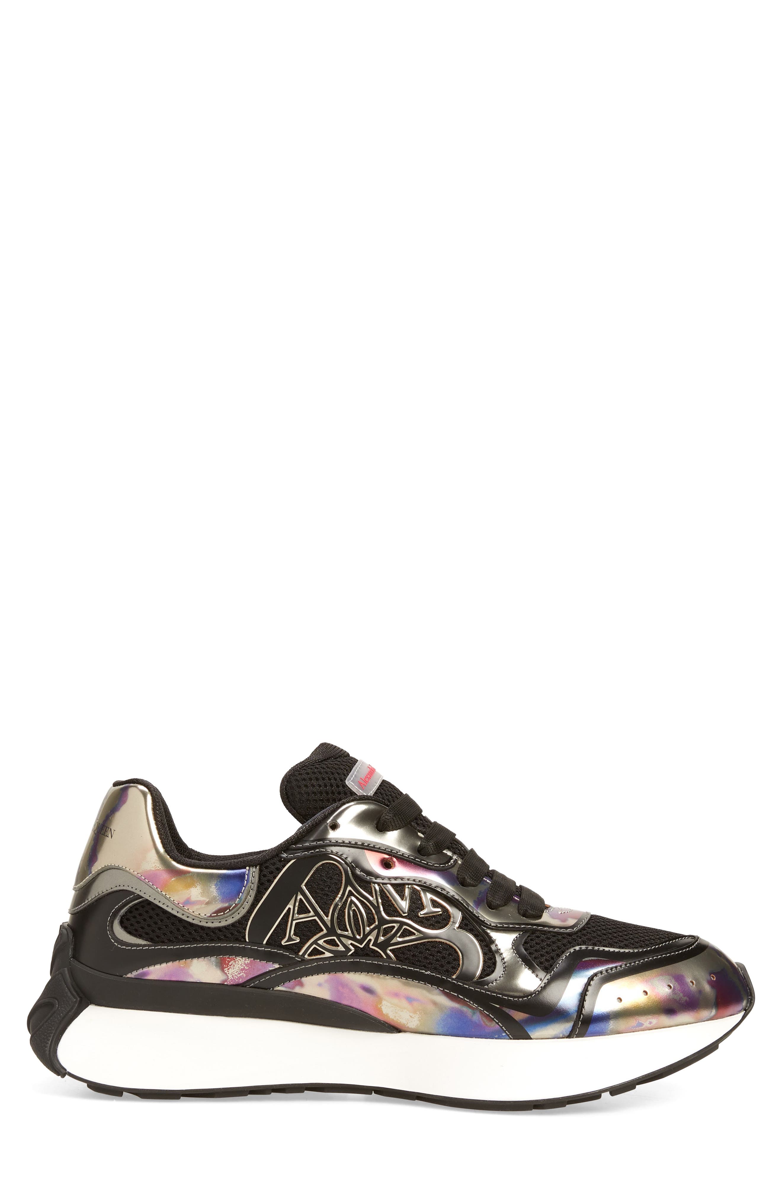 McQueen Sprint Runner Sneaker, Alternate, color, Black/ White/ Multi