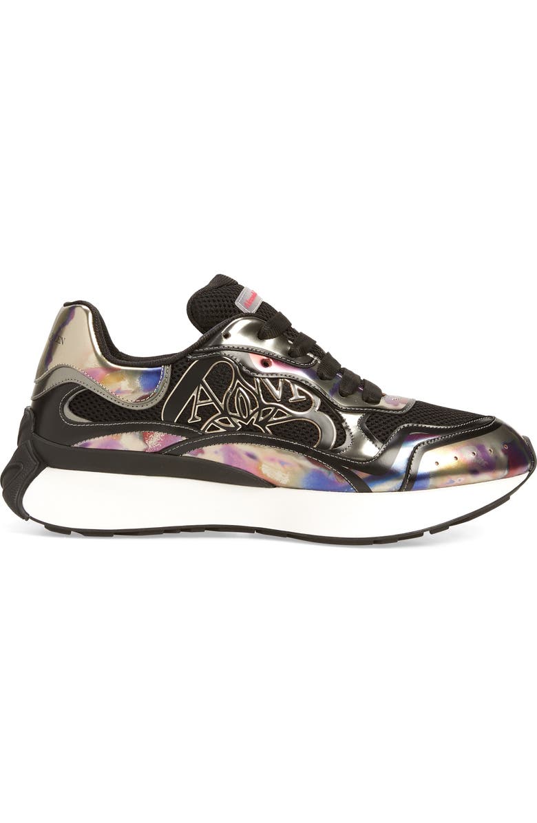 McQueen Sprint Runner Sneaker, Alternate, color, Black/ White/ Multi