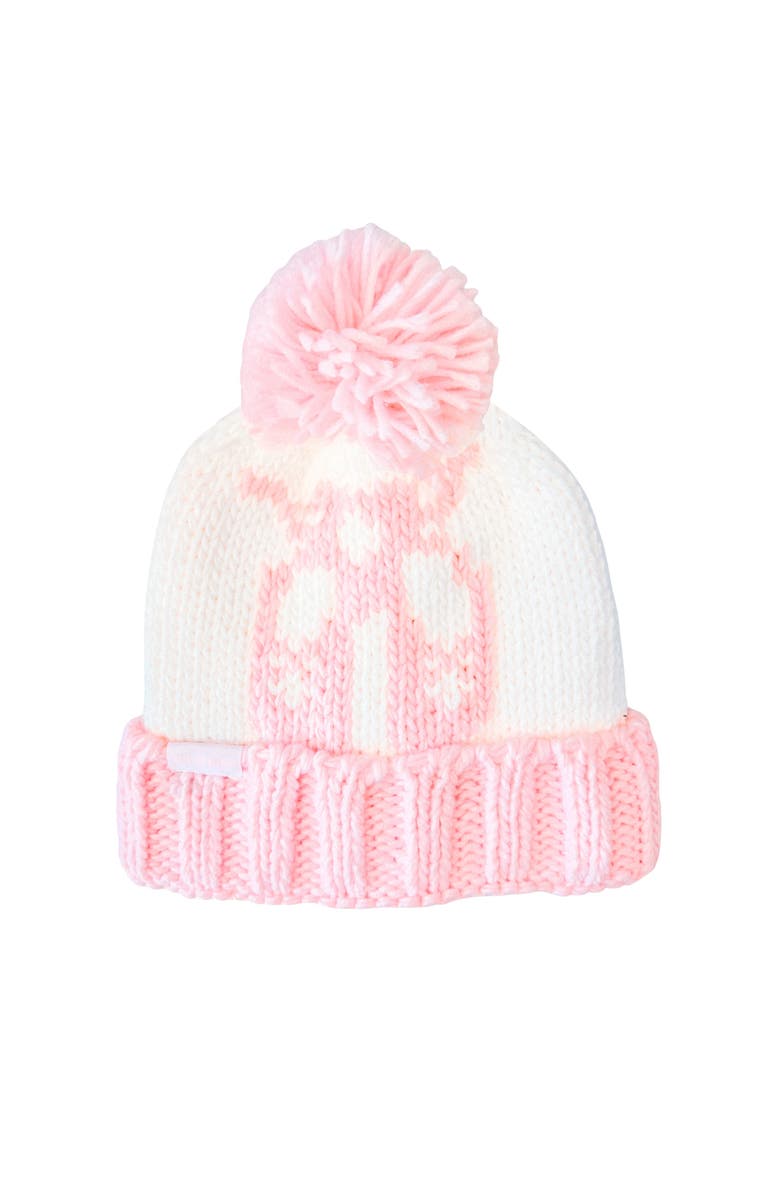 Bits & Bows Ballet Slippers Bobble Hat, Main, color, Pink