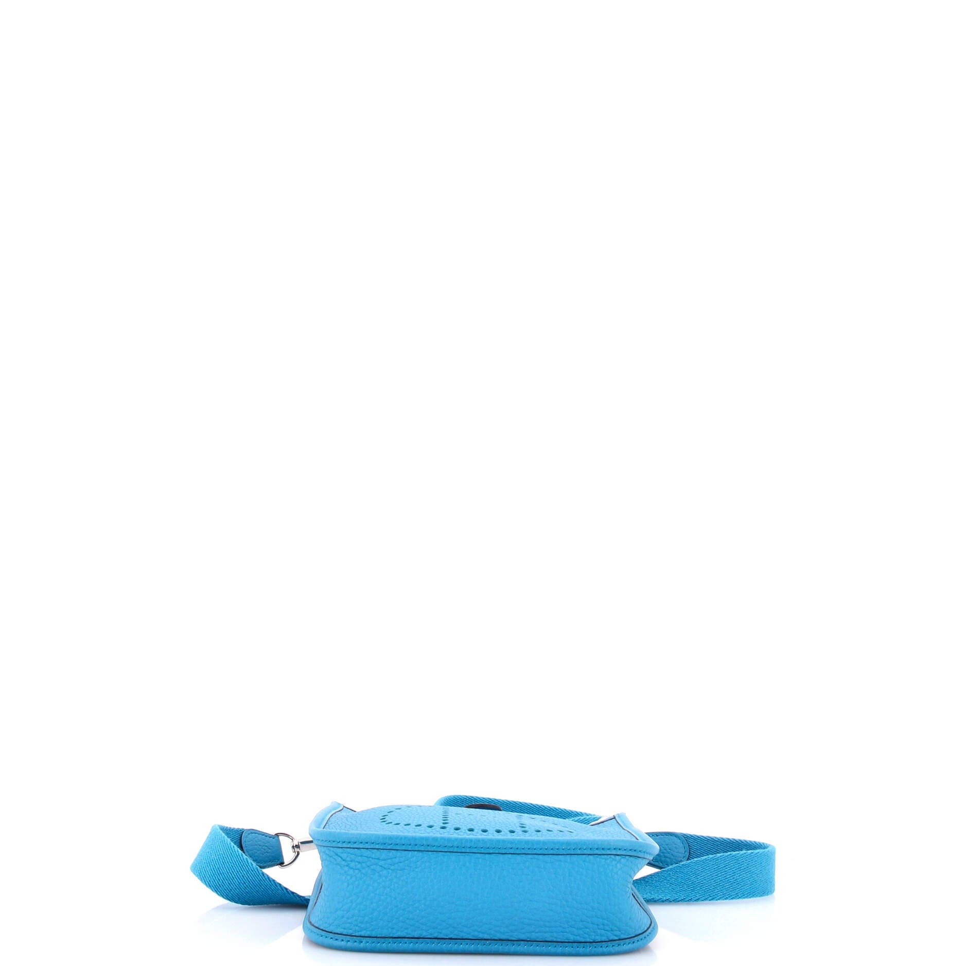 Pre-Owned Hermes Evelyne Bag Gen III Clemence TPM, Alternate, color, Bleu Hydra