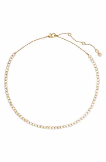 Kate Spade New York sweetheart delicate cubic zirconia tennis necklace