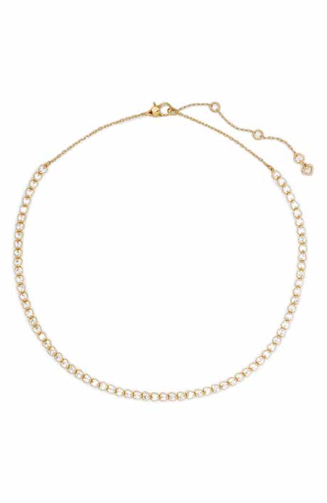 Kate Spade New York sweetheart delicate cubic zirconia tennis necklace