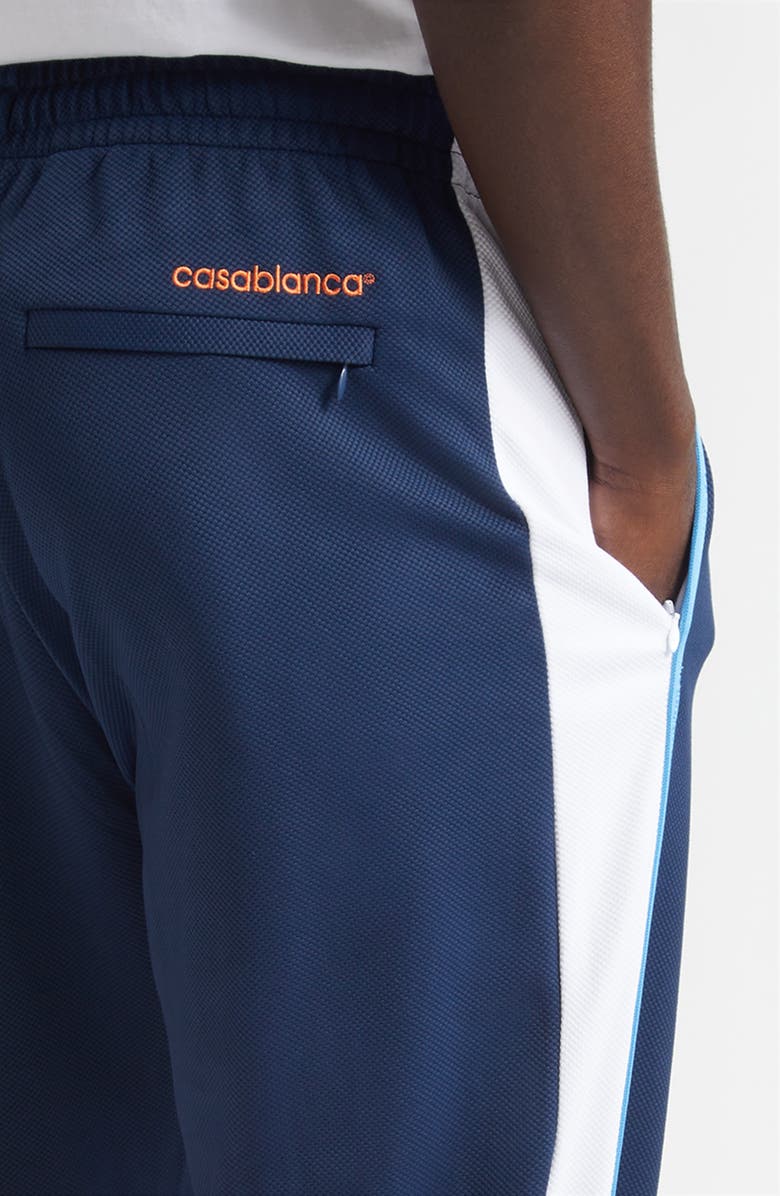 Casablanca Textured Track Pants, Alternate, color, Navy / White