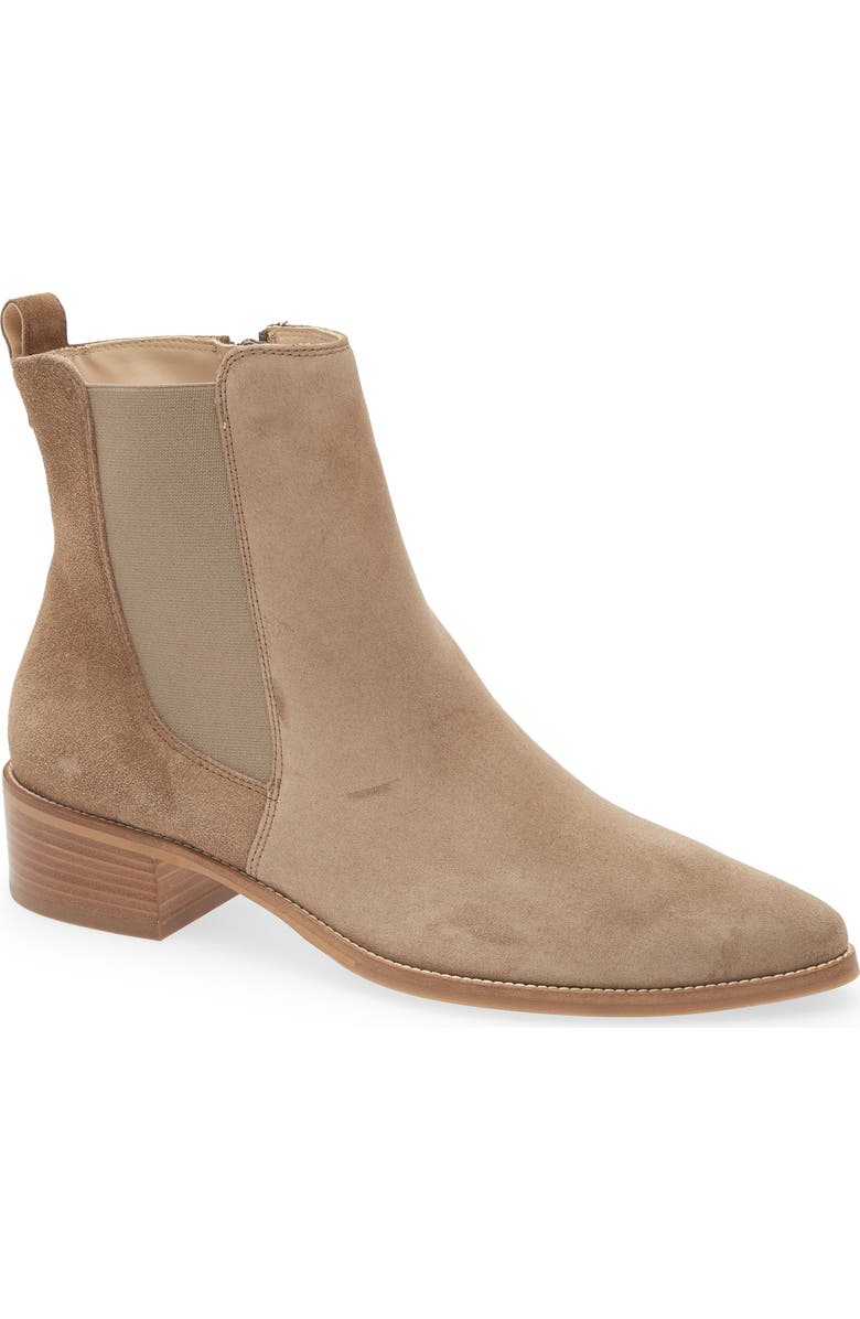 Paul Green Celina Pointed Toe Bootie, Main, color, Antelope Soft Suede