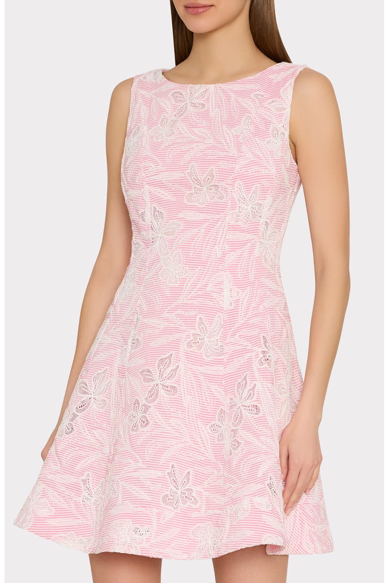 Poppy Embroidered Fit & Flare Minidress, Alternate, color, PINK/ WHITE