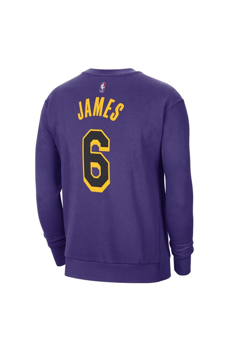 Jordan Brand Men's Jordan Brand LeBron James Purple Los Angeles Lakers Statement Name & Number Pullover Sweatshirt, Alternate, color, Purple