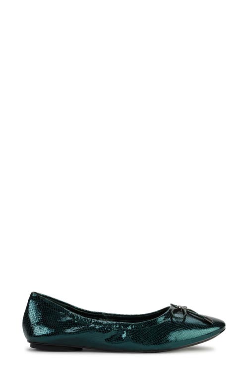 Karl Lagerfeld Paris Velma Snakeskin Embossed Ballet Flat