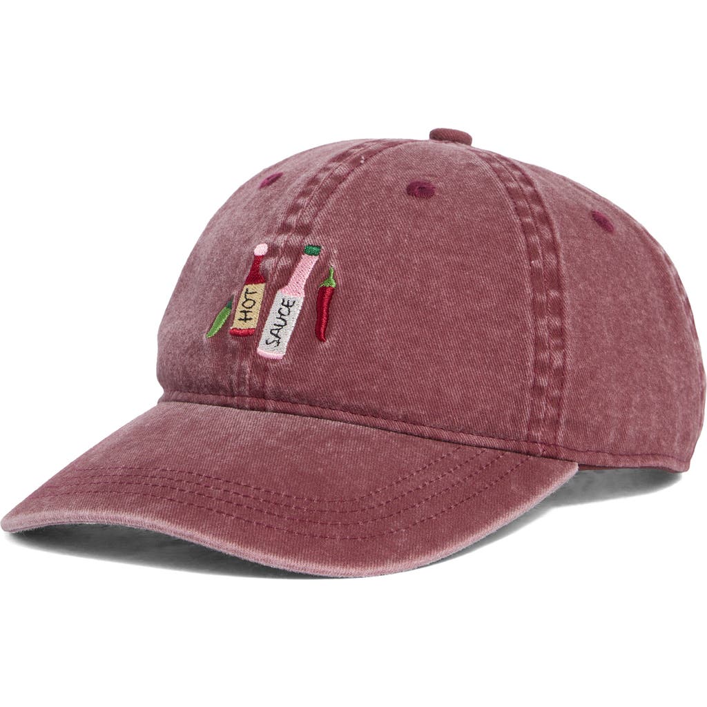 Frasier Sterling Spicy Embroidered Baseball Cap In Pink