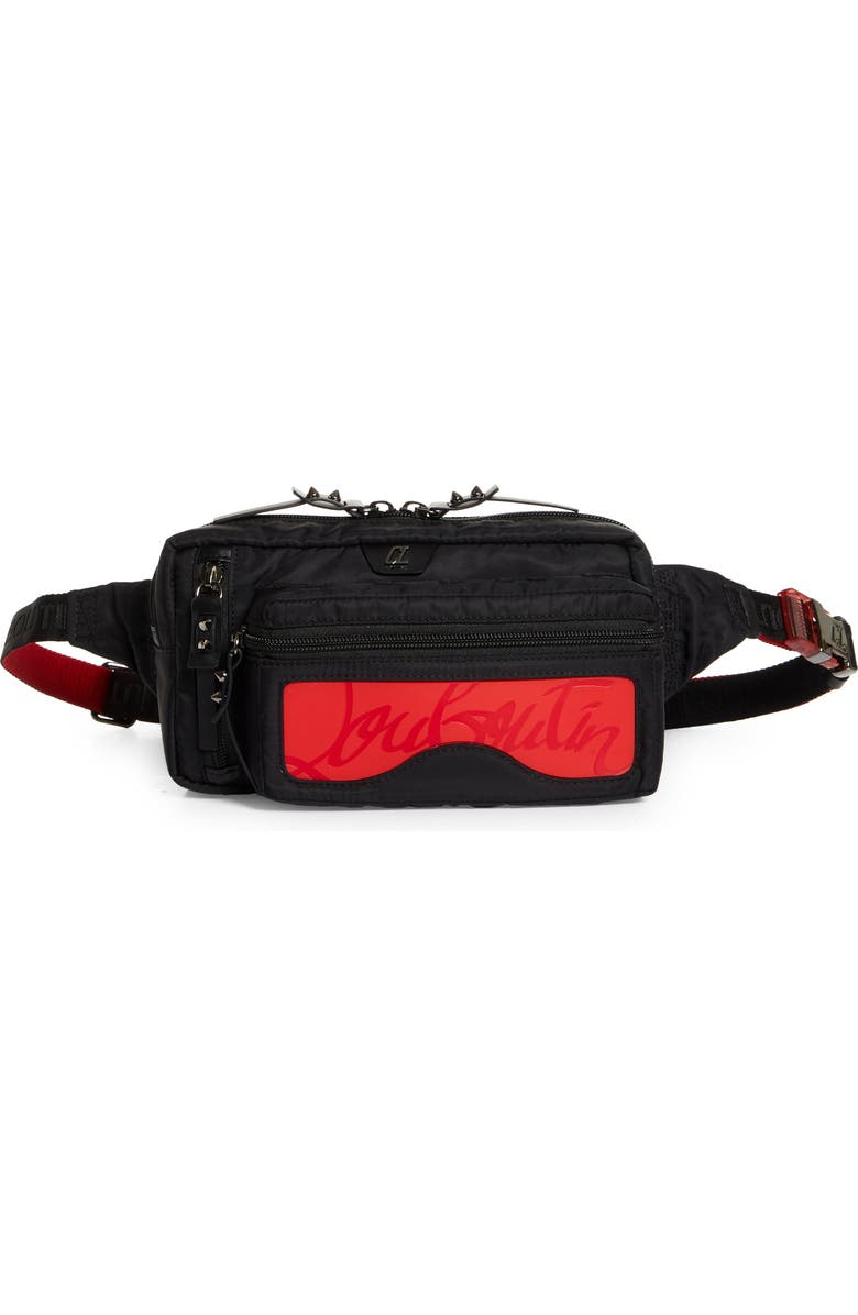 Christian Louboutin Loubideal Canvas & Rubber Belt Bag, Main, color,