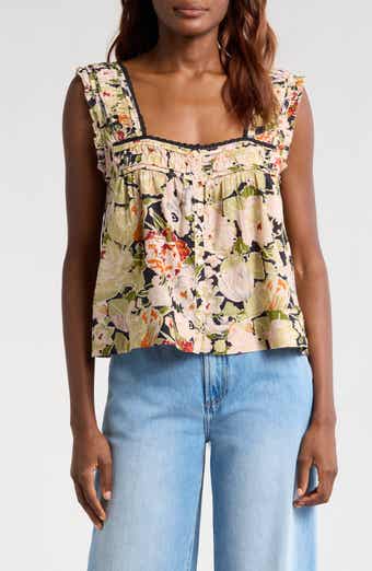 THE GREAT. The Victorian Pleat Crop Tank