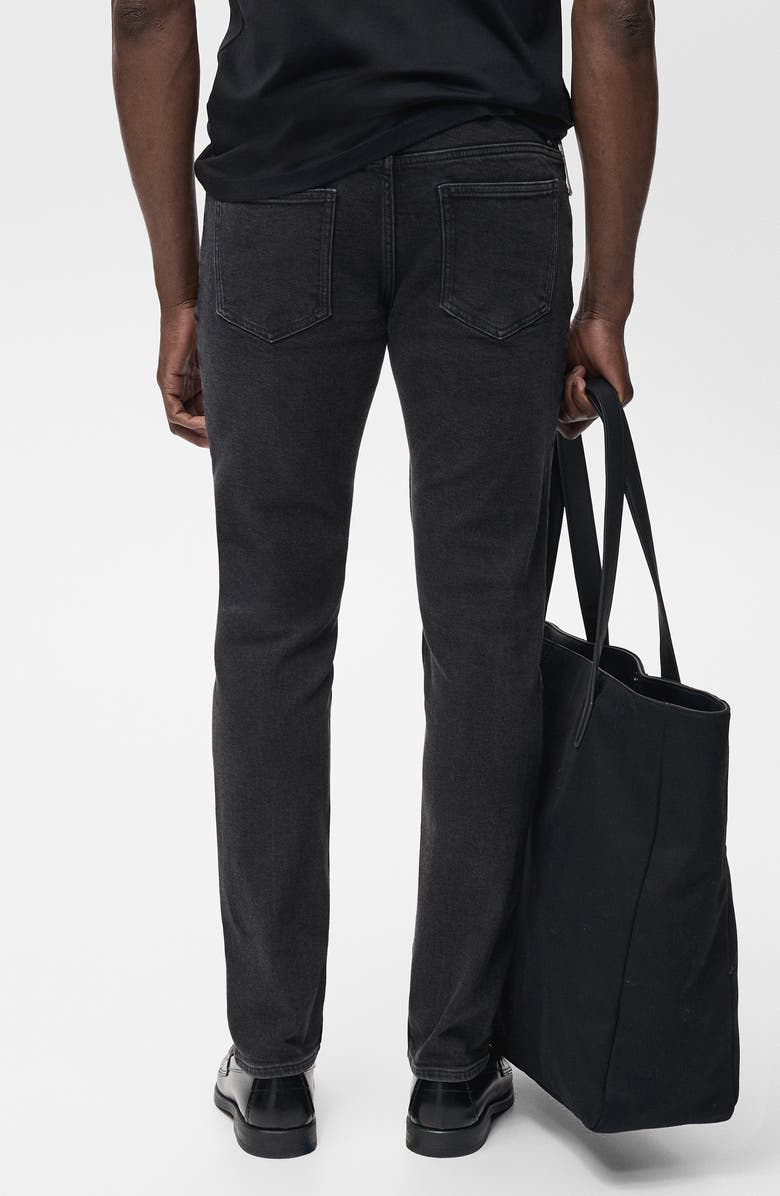 MANGO Jan Slim Fit Jeans, Alternate, color, Black Denim