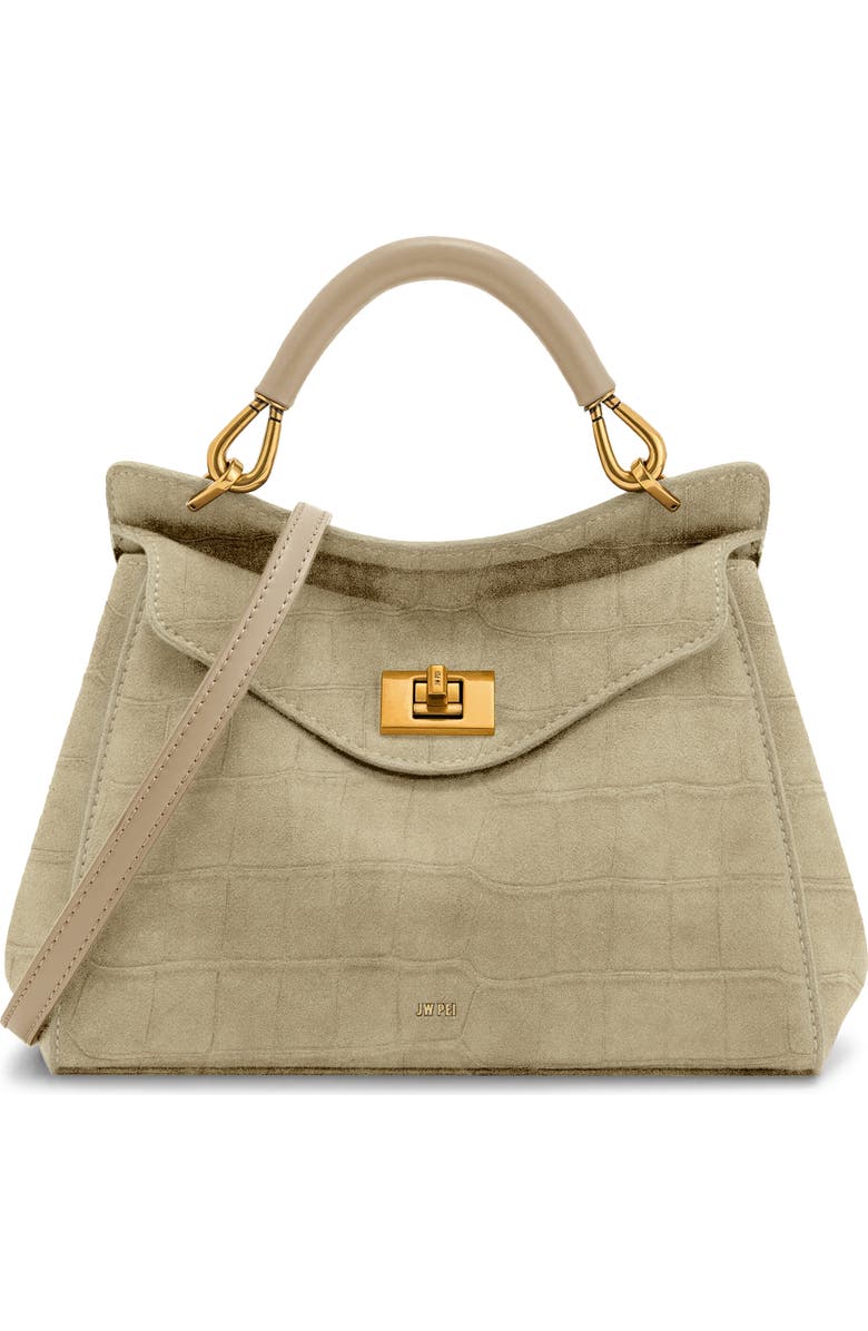JW PEI Lucia Faux Suede Top Handle Bag, Main, color, Light Beige