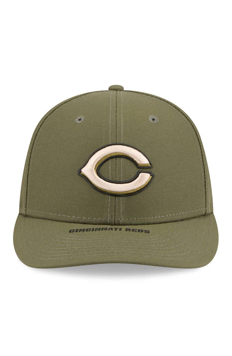 New Era Men's New Era  Olive Cincinnati Reds 2026 Armed Forces Day Low Profile 59FIFTY Fitted Hat, Alternate, color, Olive