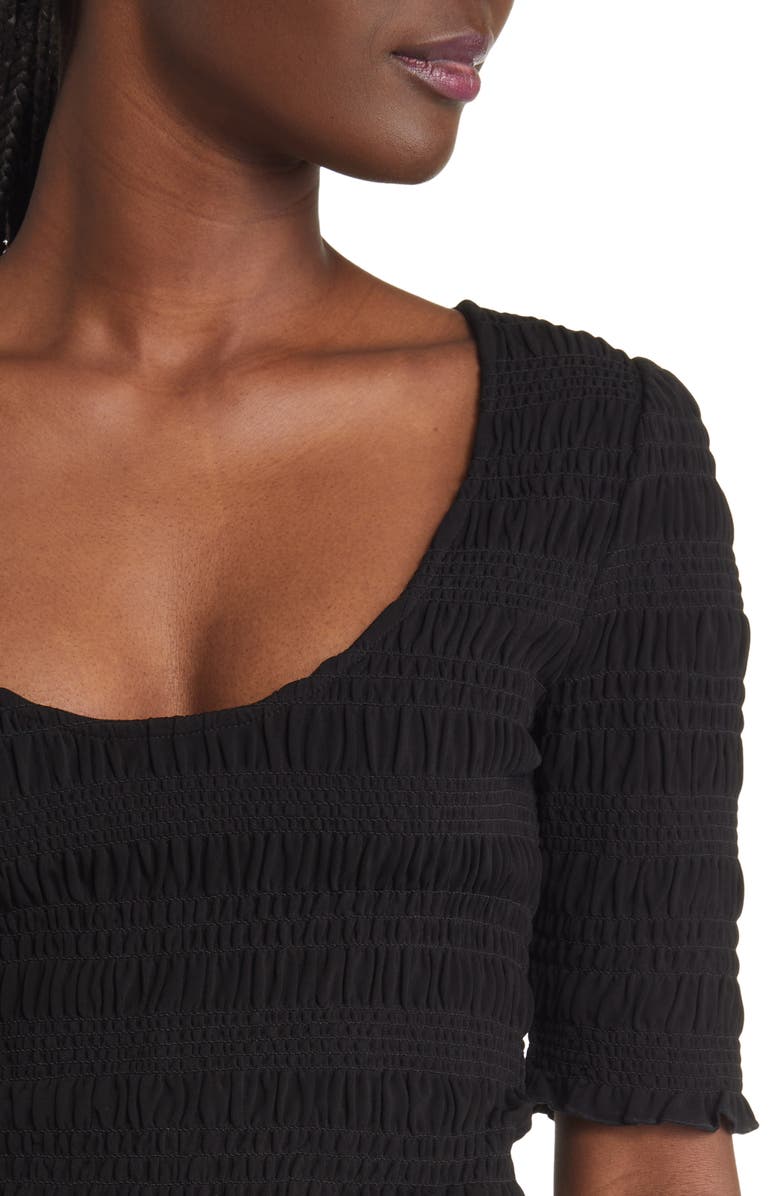 FRAME Smocked Scoop Neck Top, Alternate, color,