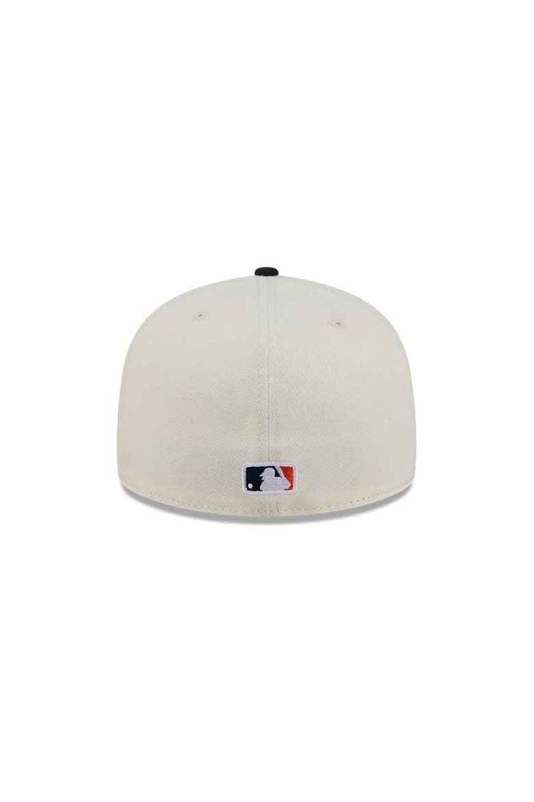 Men's New Era  Cream/Navy Detroit Tigers Bullpen Cart 59FIFTY Fitted Hat, Alternate, color, Cream