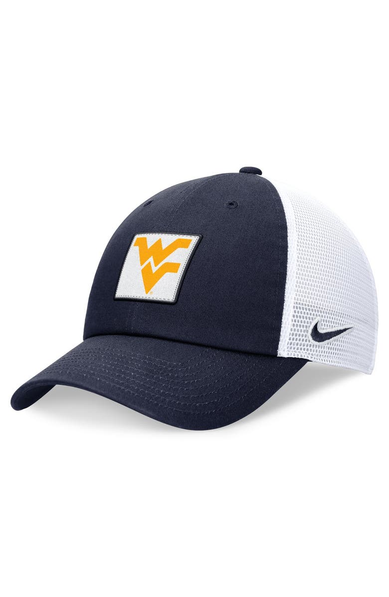 Nike Men's Nike Navy/White West Virginia Mountaineers Primetime Club Trucker Adjustable Hat, Main, color, Navy