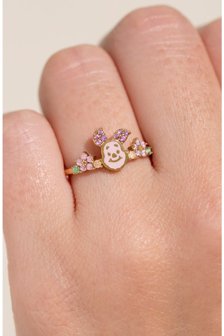 Disney® Piglet Ring, Alternate, color, GOLD/ PINK