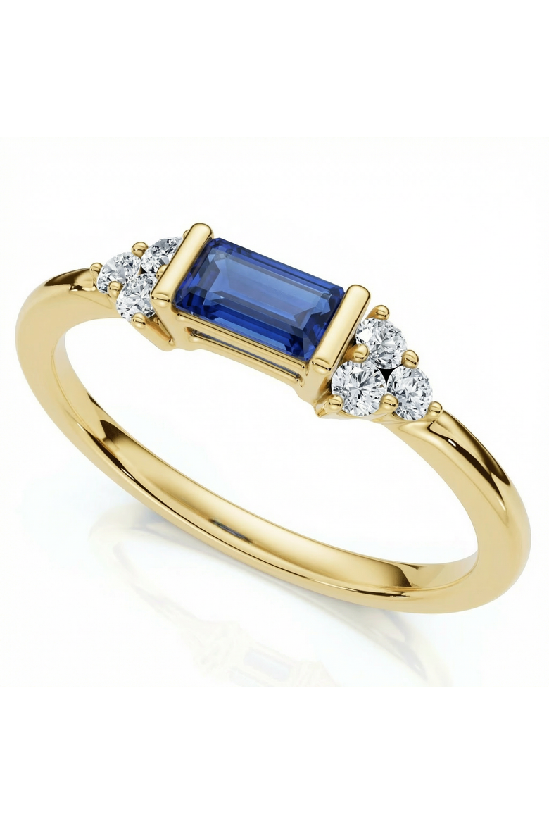 1/3Ct Thin Sapphire Diamond Stackable Wedding Ring 14k Gold Lab Grown, Main, color, 14k Yellow Gold
