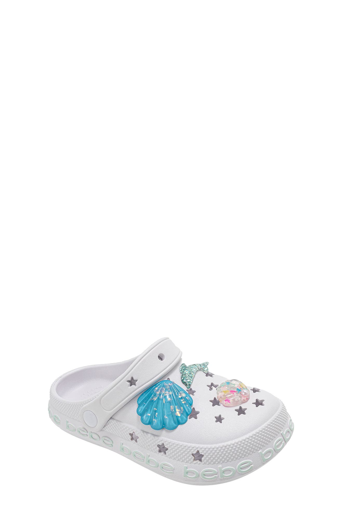 bebe Kids' Caetana Clog, Main, color, White