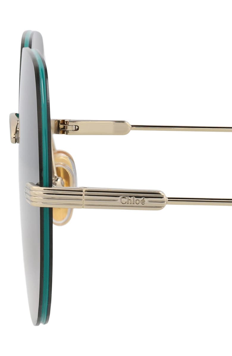 Chloé 58mm Round Sunglasses, Alternate, color, Gold Gold Grey