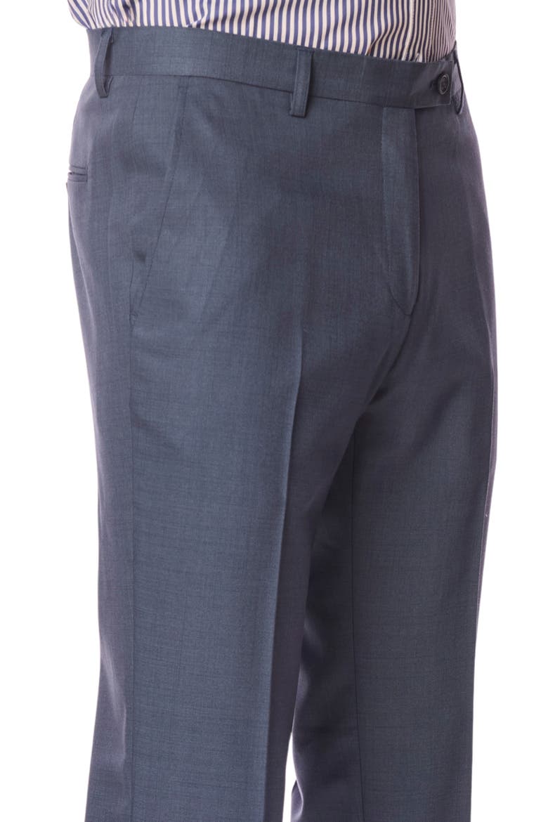 Downing Slim Fit Flat Front Dress Pants, Alternate, color, DARK GREY BLUE