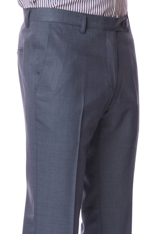 Paisley & Gray Downing Slim Fit Flat Front Dress Pants In Blue