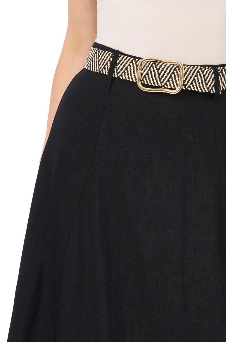 Belted Skirt, Alternate, color, RICH BLACK