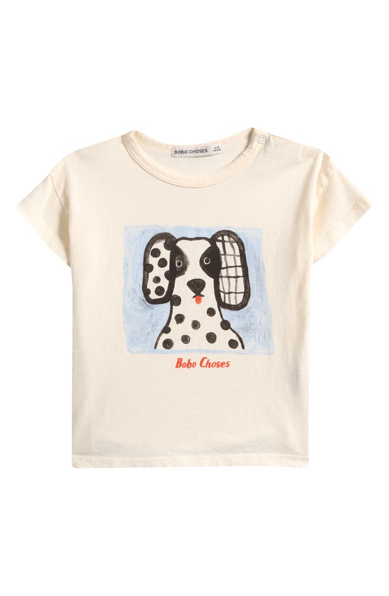 Bobo Choses Van Dog Organic Cotton T-Shirt, Main, color, White
