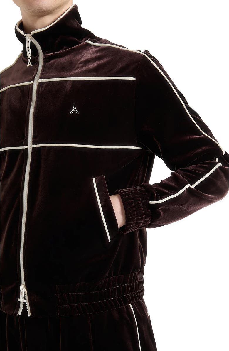 Manière De Voir Eiffel Velour Track Jacket, Alternate, color, 