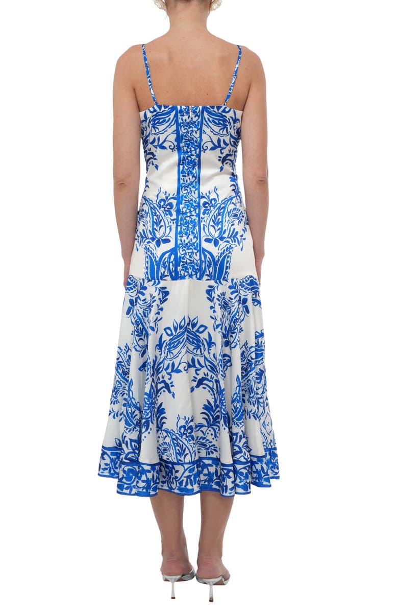 Adelyn Rae Paisley Slipdress, Alternate, color, Electric Blue