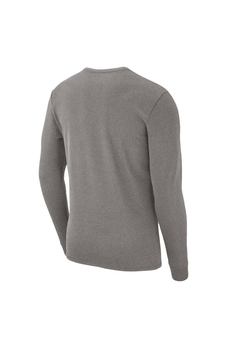 Nike Men's Nike Heather Gray West Virginia Mountaineers Arch 2-Hit Long Sleeve T-Shirt, Alternate, color, 